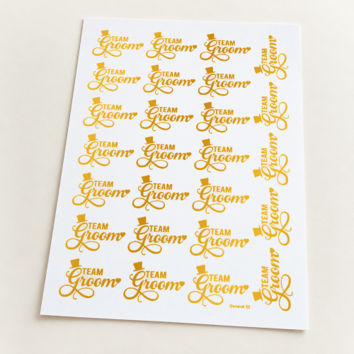 Team Groom Golden Embossed Insert Sheet A4 For Resin Art (TR901) hover