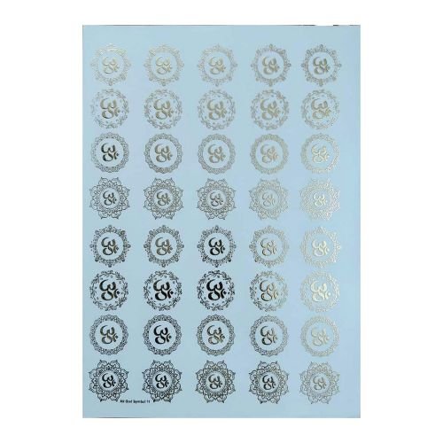 Decorative Om Medallions Golden Embossed Insert Sheet A4 For Resin Art (TR442)