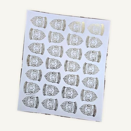 Devotional Portrait Medallions Golden Embossed Insert Sheet A4 For Resin Art (TR448) hover