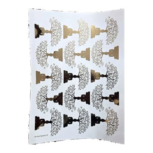 Meditation Tree Silhouettes Golden Embossed Insert Sheet A4 For Resin Art (TR446)