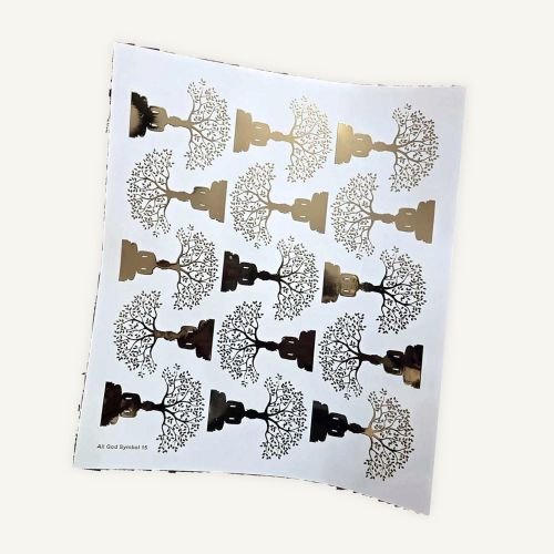 Meditation Tree Silhouettes Golden Embossed Insert Sheet A4 For Resin Art (TR446) hover