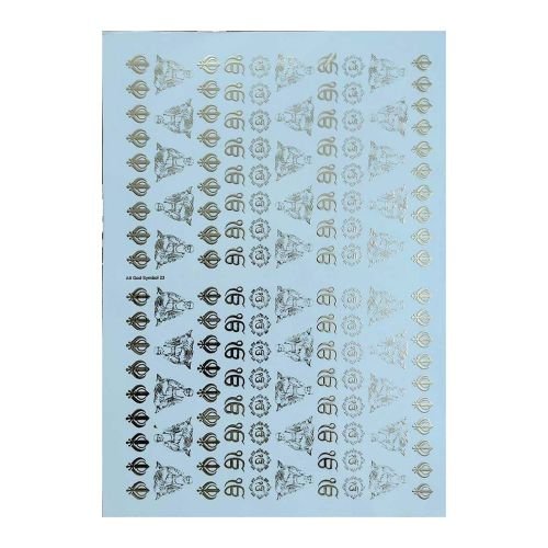 Mixed Spiritual Mini Motifs Golden Embossed Insert Sheet A4 For Resin Art (TR454)