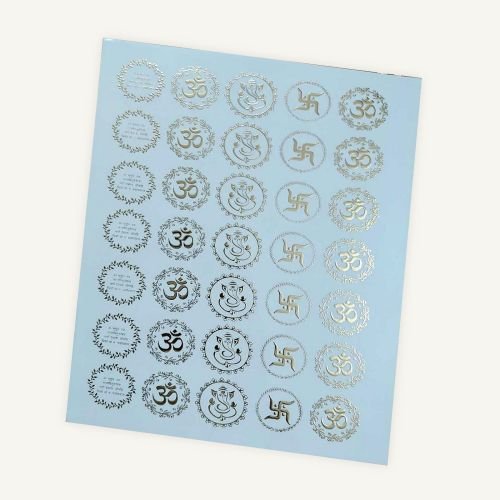 Om, Ganesh & Auspicious Symbols Golden Embossed Insert Sheet A4 For Resin Art (TR435) hover
