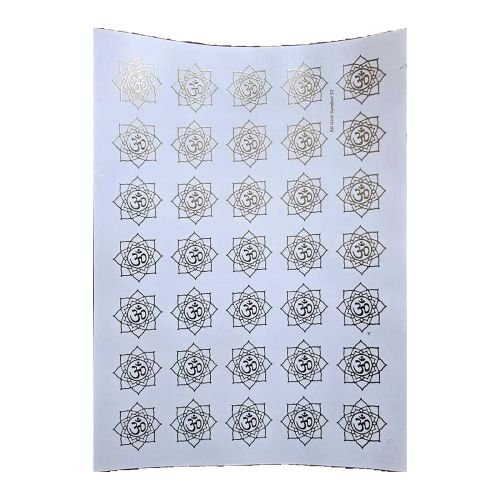 Om Mandala Golden Embossed Insert Sheet A4 For Resin Art (TR443)