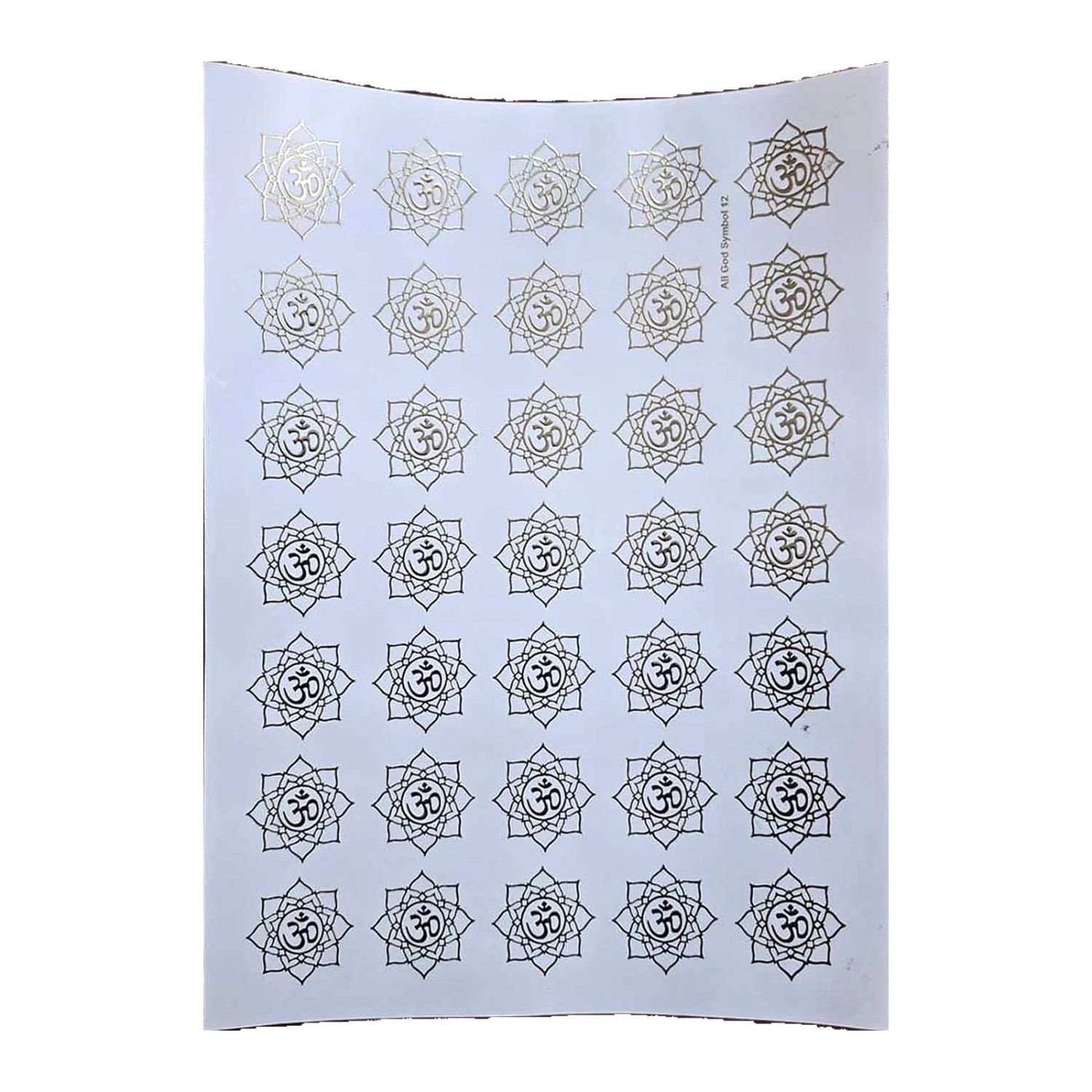 Om Mandala Golden Embossed Insert Sheet A4 For Resin Art (TR443)