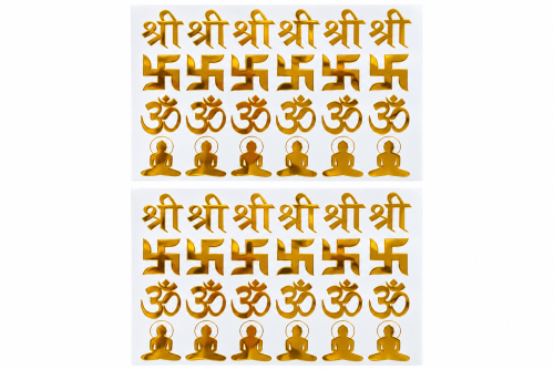 Auspicious Religious Symbols Golden Embossed Insert Sheet A5 For Resin Art (2 Pieces) (TR796)