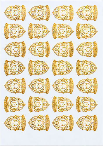 Devotional Portrait Medallions Golden Embossed Insert Sheet A4 For Resin Art (TR448)