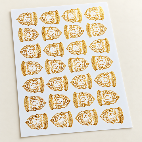 Devotional Portrait Medallions Golden Embossed Insert Sheet A4 For Resin Art (TR448) hover