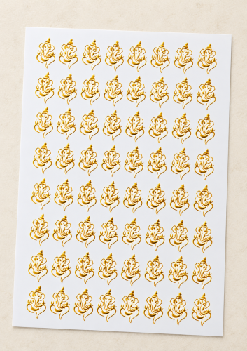 Ganeshji Golden Embossed Insert Sheet A4 For Resin Art (TR430) hover