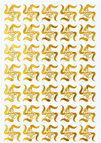 Ganeshji Golden Embossed Insert Sheet A4 For Resin Art (TR431)