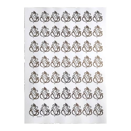 Ganeshji Golden Embossed Insert Sheet A4 For Resin Art (TR811)