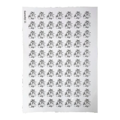 Ganeshji Golden Embossed Insert Sheet A4 For Resin Art (TR897)