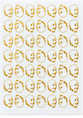 Spiritual Portraits Golden Embossed Insert Sheet A4 For Resin Art (TR456)