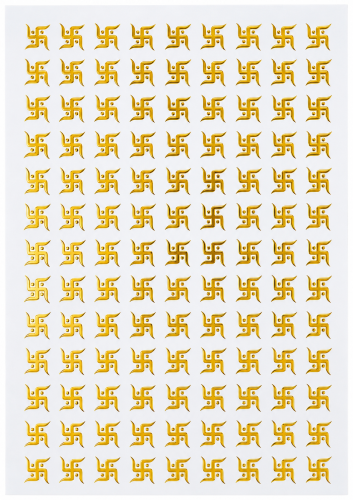 Traditional Swastik Symbols Golden Embossed Insert Sheet A4 For Resin Art (TR444)