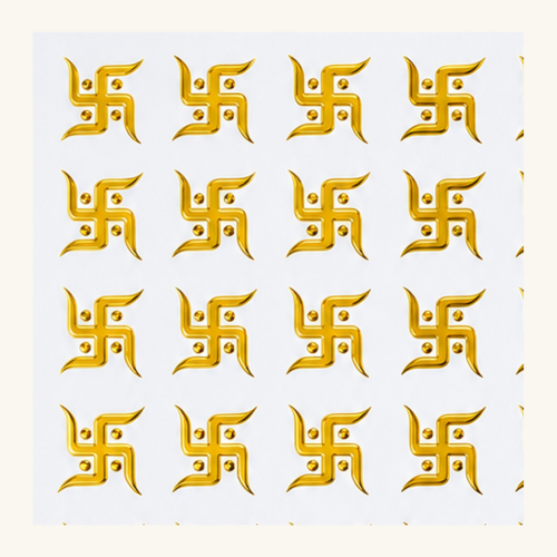 Traditional Swastik Symbols Golden Embossed Insert Sheet A4 For Resin Art (TR444) hover