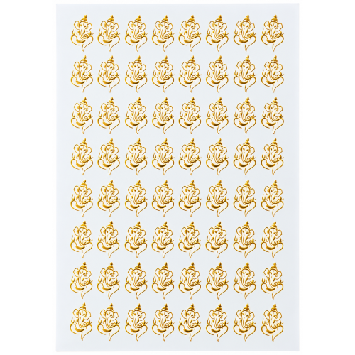 Ganeshji Golden Embossed Insert Sheet A4 For Resin Art (TR430)