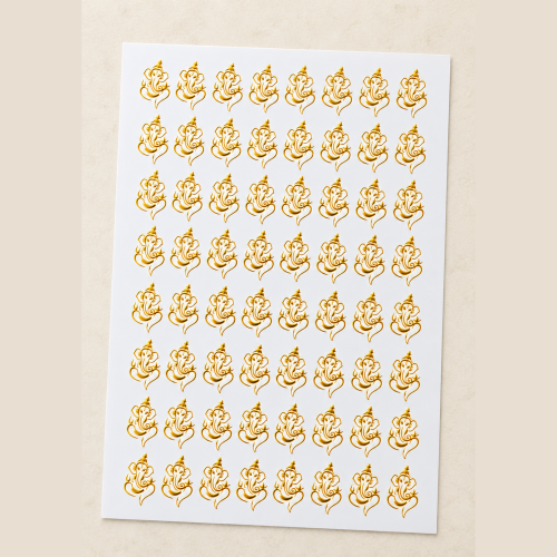 Ganeshji Golden Embossed Insert Sheet A4 For Resin Art (TR430) hover