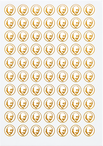 Mini Spiritual Portraits Golden Embossed Insert Sheet A4 For Resin Art (TR804)